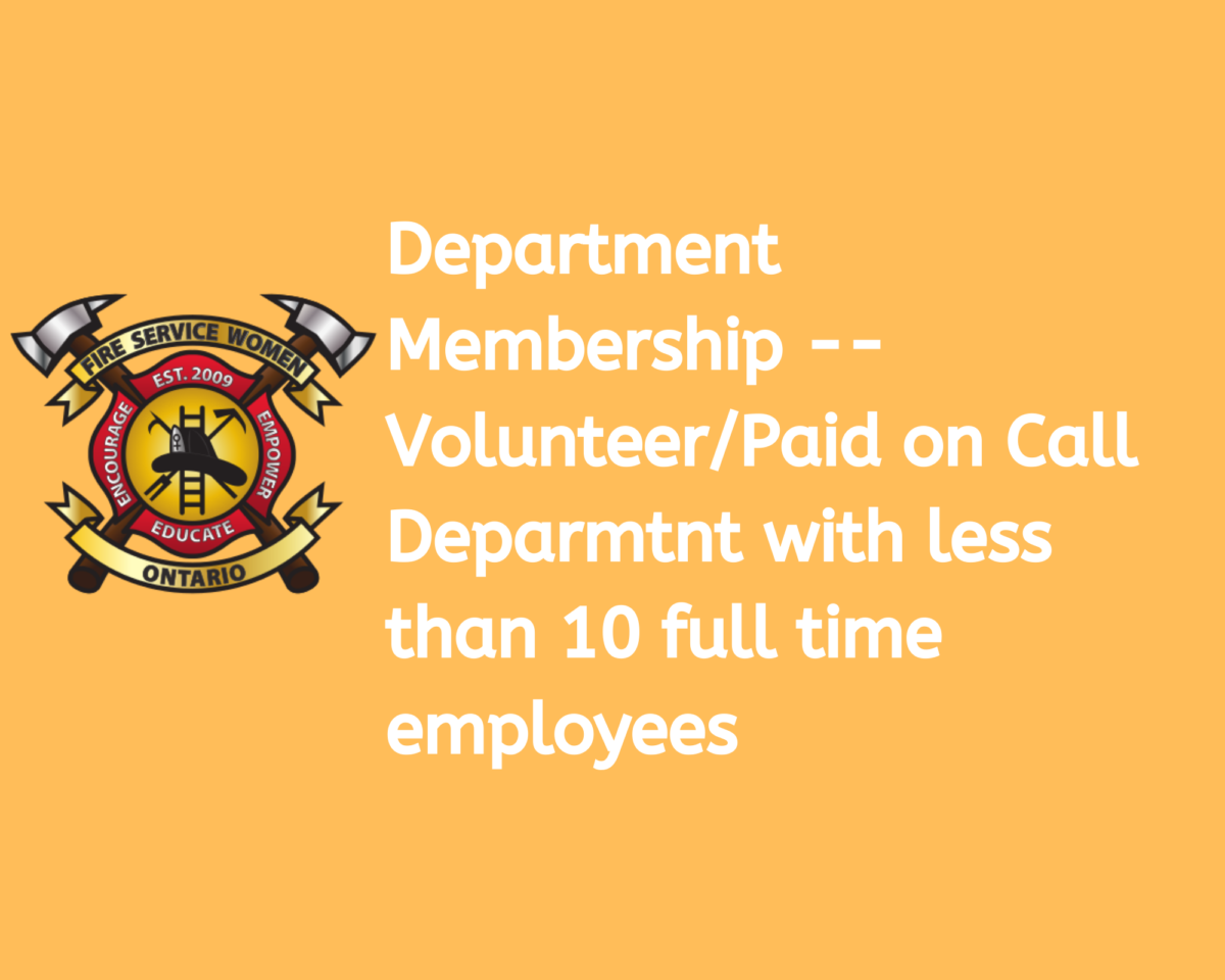 Department Membership Volunteer/Paid on Call Department less that